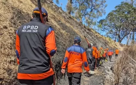 Terkendala Angin Kencang, Penanganan Karhutla Gunung Bromo Dioptimalkan Via Darat