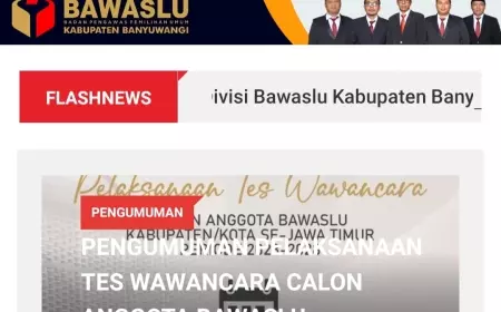Sempat Diretas Judi Online, Website Bawaslu Banyuwangi Pulih