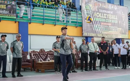 Gelar Turnamen Bola voli Dandim Cup 2023 Peserta Wajib Asli Lamongan 