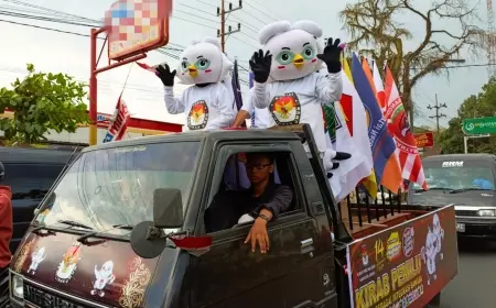 Kirab Pemilu 2024 Tiba di Jember, Sura dan Sulu Diarak Bersama Pawai Budaya