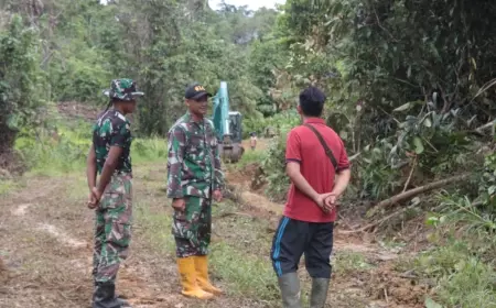 TMMD ke-118, Kodim 0910/Malinau Hubungkan Akses Ekonomi Dua Desa Wilayah Perbatasan, Ini Pesan Dansatgas Letkol Inf Alisun S.Sos.,M.Han