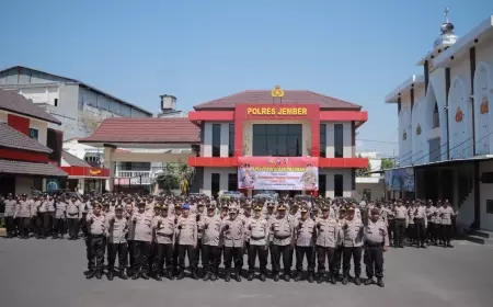 Amankan Pilkades, Polres Jember Terjunkan 600 Personil Gabungan