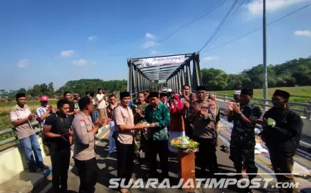 Habiskan Dana APBD 19 Miliar, Jembatan Grojokan Kencong Jember Diresmikan