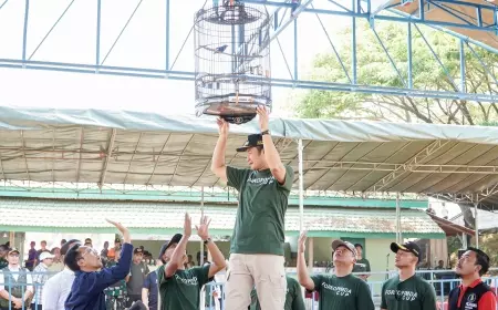 Pasar Rakyat dan Lomba Burung Warnai HUT Ke-78 TNI di Lamongan