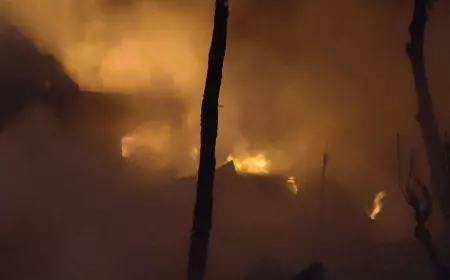Diduga Korsleting Listrik, Gudang Kayu Ludes Terbakar
