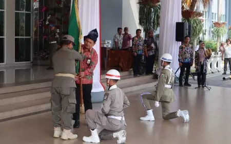 Bendera Pataka Jer Basuki Mawa Beya Sampai di Kota Batu