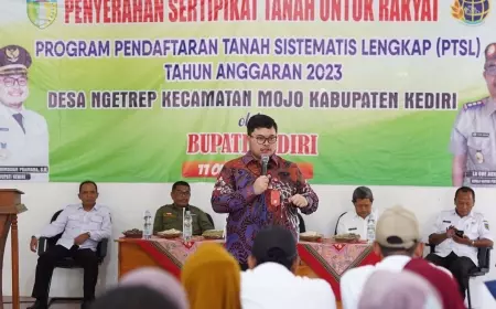 Mas Dhito Targetkan PTSL Tuntas Dua Tahun