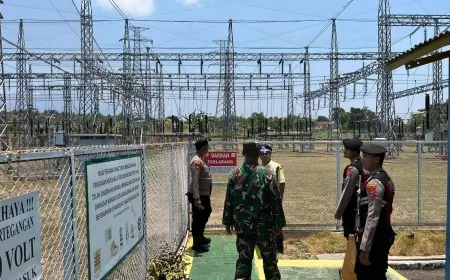 Pastikan Keandalan Listrik KTT AIS, Polresta Banyuwangi Gelar Patroli Pengamanan Gardu Induk