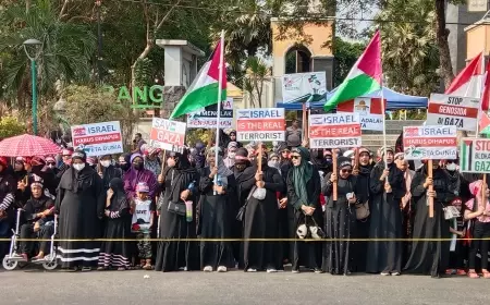 Aksi Solidaritas Kumail Pasuruan Raya Turun Jalan Untuk Palestina