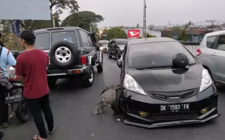 Tabrakan Beruntun, Jalan Fly Over Arjosari Macet Total