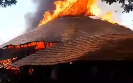 Lantaran Cuaca Panas, Cafe Milik BUMDES Ludes Terbakar, Kerugian Capai Rp 1,6 Miliar