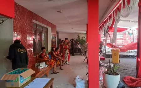 Jelang Pengumuman Cawapres Pendamping Ganjar, Kantor DPC PDIP Surabaya Ramai