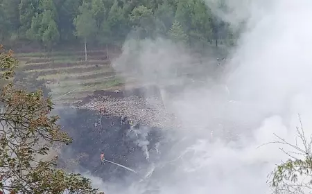 TPA Tlekung Terbakar, Begini Penjelasan Kepala DLH Kota Batu