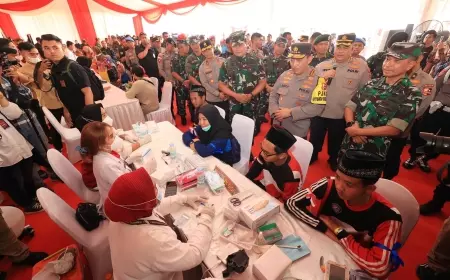 Ribuan Warga Ikuti Bakti Kesehatan dan Bakti Sosial Akabri Angkatan 91