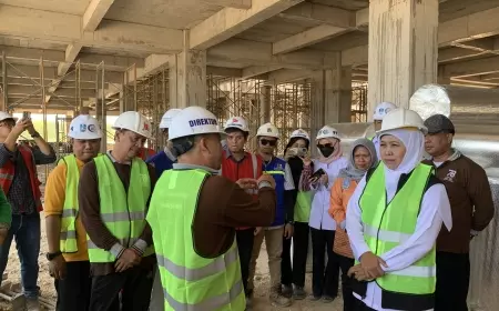 Gubernur Khofifah Sidak Pembangunan Gedung Baru RSU Mohammad Noer Pamekasan
