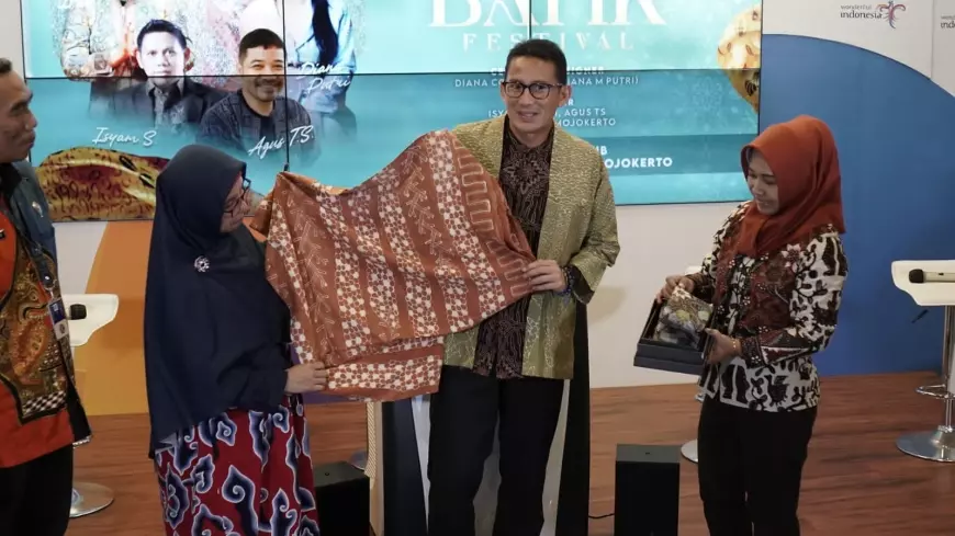 Hari Batik Nasional, Wali Kota Mojokerto Bareng Menparekraf Kenalkan Motif Baru
