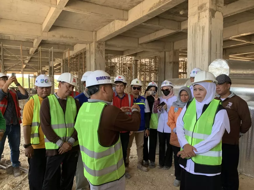 Gubernur Khofifah Sidak Pembangunan Gedung Baru RSU Mohammad Noer Pamekasan