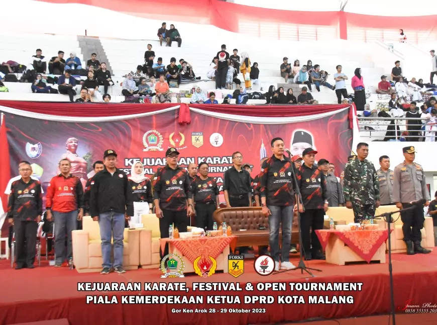 Pj Wali Kota Buka Kejuaraan Karate Piala Kemerdekaan, Ini Harapan Ketua DPRD Kota Malang