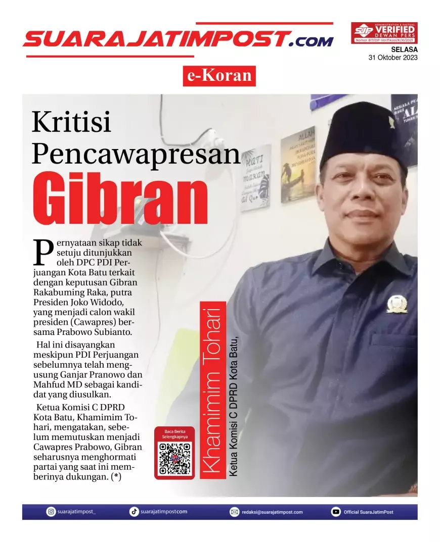 eKoran, Edisi Selasa, 31 Oktober 2023