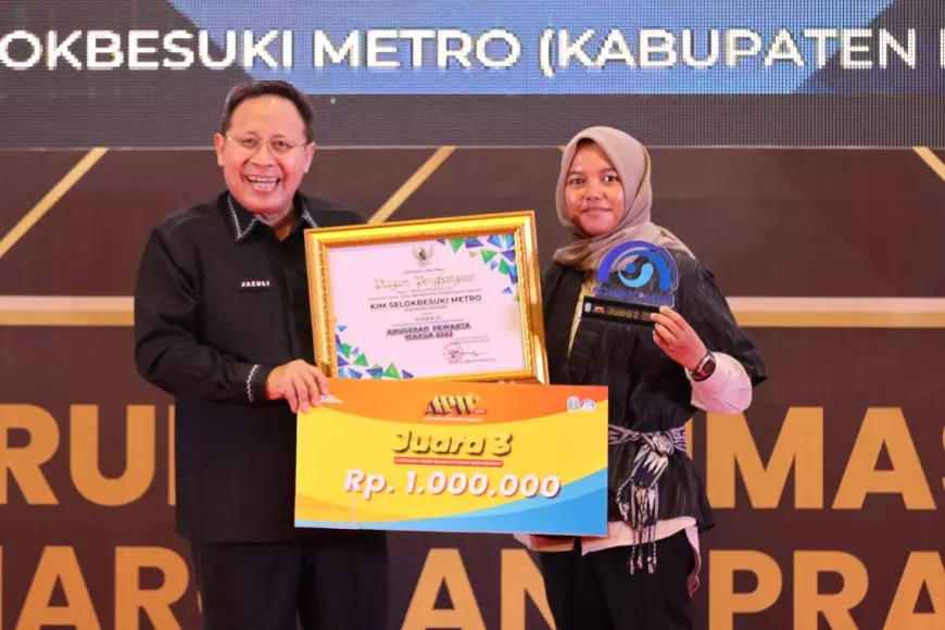 KIM Selokbesuki Metro Lumajang Sabet Dua Penghargaan di Anugerah Perwarta Warga Jatim 2023