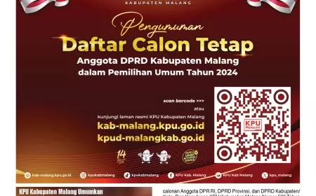 KPU Kabupaten Malang Umumkan DCT Anggota DPRD dari 17 Parpol Peserta Pemilu 2024
