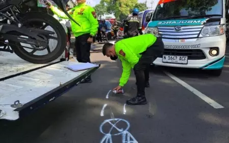 Diduga Ngebut, Seorang Mahasiswa Di Kota Malang Terlindas Bus Pariwisata
