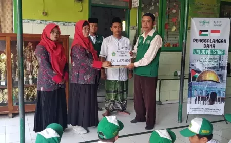 Lewat Lazisnu, Pelajar dan Santri Kota Probolinggo Galang Dana untuk Palestina