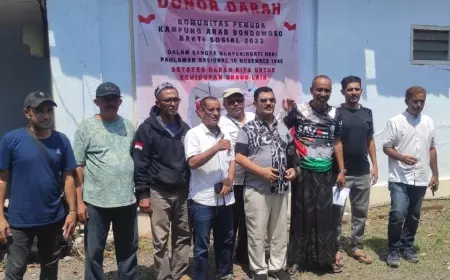 Peringati Hari Pahlawan, Pemuda Kampung Arab Bondowoso Sumbangkan Darahnya