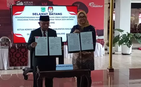 Pemkab Malang Tandatangani NPHD, KPU Terima Anggaran Pilkada 2024 Rp101 Miliar
