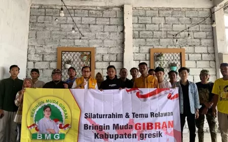 Relawan Beringin Muda Pendukung Gibran Deklarasi di Gresik, Perkuat Basis Milenial di Desa-desa
