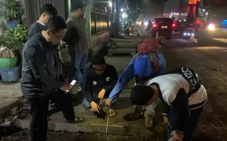 Pantau Pengerjaan Proyek Gorong-Gorong, Tim PPS Kejari Kota Malang Tekankan Pengerjaan Cepat