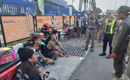 Polisi Tertibkan Gepeng di Area Karanglo Kabupaten Malang
