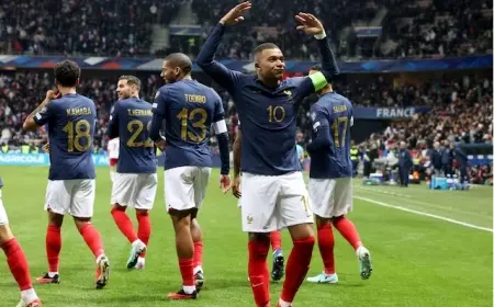 Perancis menang 14-0; Kylian Mbappe cetak gol ke 300