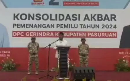 Gerindra Pasuruan Tekad Sapu Bersih Suara Pilpres 2024