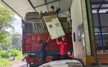 Mulai Datang, Logistik Pemilu Disimpan di Gudang Temprina Jember
