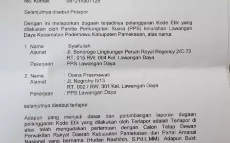 Diduga Terima Amplop dari Caleg, PPS Lawangan Daya Pamekasan Dilaporkan