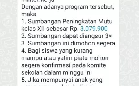 Wakil Ketua Komite SMAN 1 Pandaan Bantah Tarik Sumbangan Bernominal Tertentu
