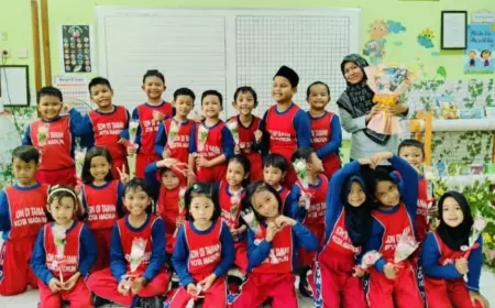 Pemberian Bunga Dan Baca Puisi, Tandai Peringatan Hari Guru Di SD Negeri 01 Taman Madiun