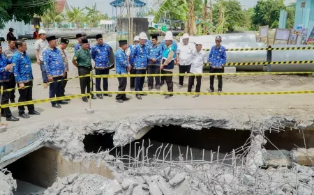 Masuki Musim Hujan, Progres Pembangunan Bengawan Jero Lamongan Capai 50 Persen