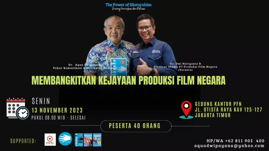 Dr Aqua Dwipayana: PT PFN Perlu Dorong Kolaborasi Antar Pelaku Industri Kreatif Perfilman Nasional