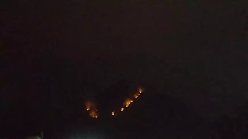 Tersambar Petir, Gunung Panderman Terbakar
