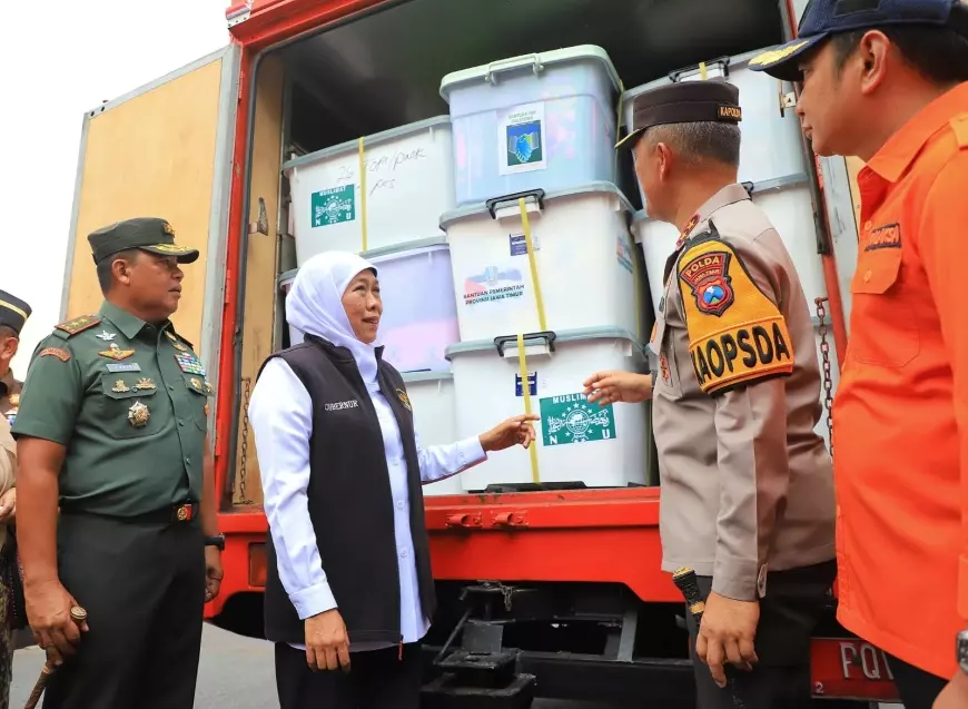 Forkopimda Jatim Kirim Logistik 81 Truk Bantuan Kemanusiaan ke Palestina