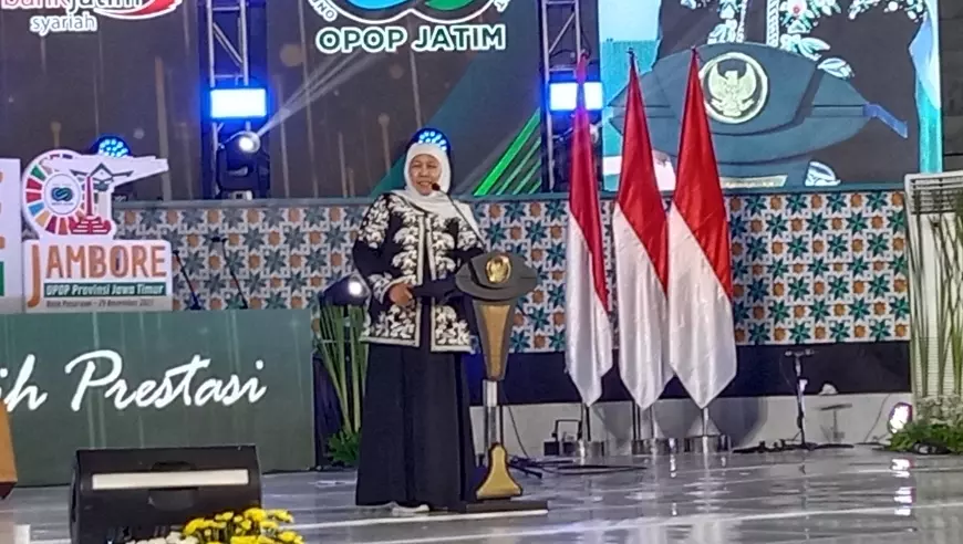 Khofifah Harap Jambore OPOP 2023 Dorong Kemandirian Ekonomi Pesantren