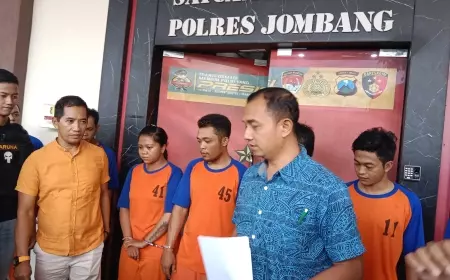 Polres Jombang Bongkar Kelompok Ranmor, Satu Diantaranya Pasutri