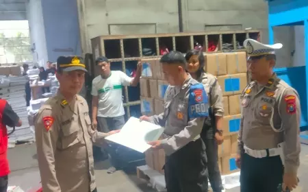 Polres Gresik Jaga Ketat Perusahaan Logistik Pemilu