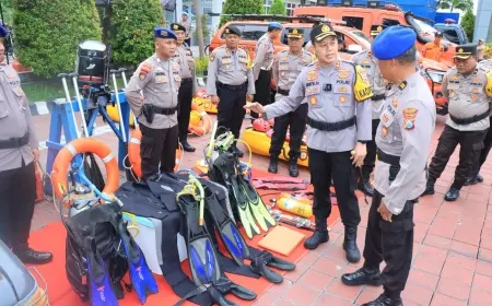 Polres Gresik Cek Kesiapan Personel dan Peralatan Hadapi Potensi Bencana