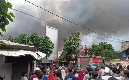 Kebakaran Landa Pasar Leces, Pedagang Kelabakan Amankan Barang Dagangan