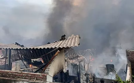 Akibat Kebakaran Pasar Leces, Puluhan Lapak Milik Pedagang Ludes