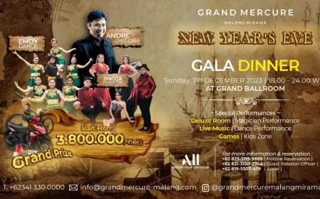 Grand Mercure Malang Mirama Hadirkan Dua Konsep Spektakuler Rayakan Tahun Baru 2024