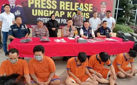 Polisi Ringkus 5 Tersangka Pembunuhan Sadis di Gresik,